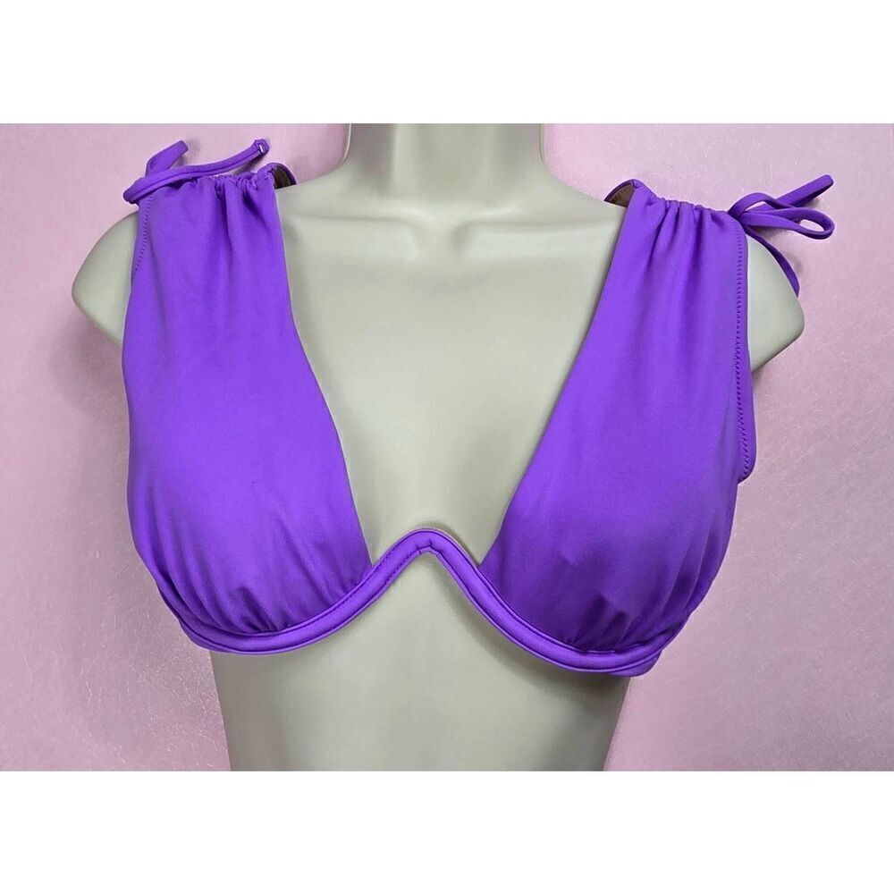 Shade & Shore Purple Underwired Bikini Top 36B